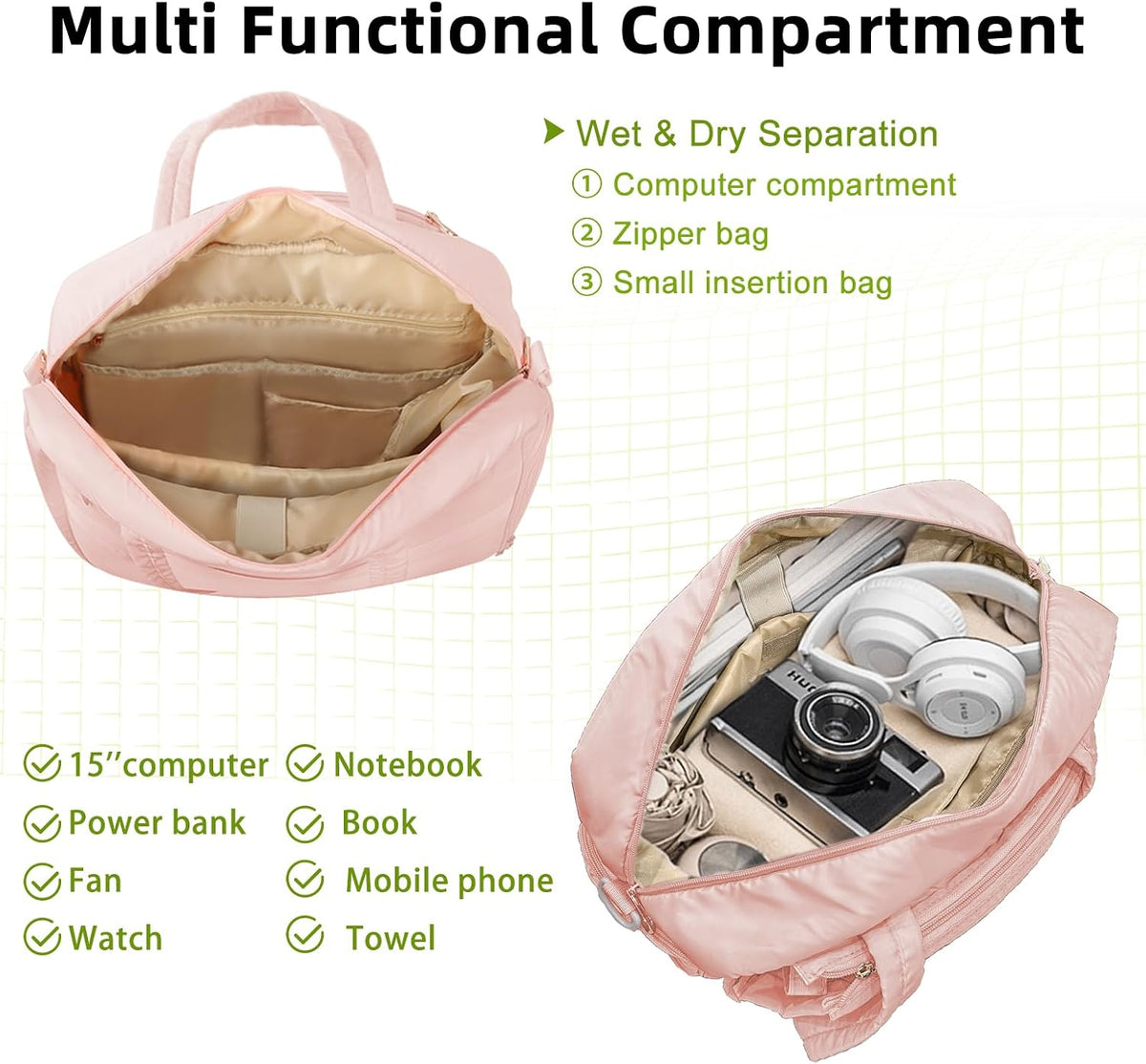 Tennis Bags for Women, Tennis Backpack Pickleball Racket Bags,Water-Resistant Sling Tote Padel Bag for Pickleball Tennis Badminton, Cute Gifts for Women Girl, Duffle Bag Gym Travel