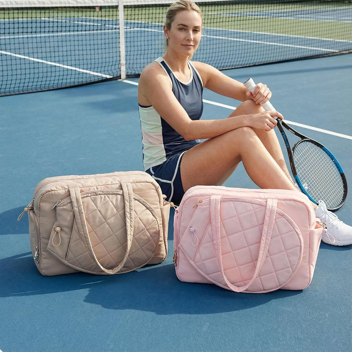 Tennis Bags for Women, Tennis Backpack Pickleball Racket Bags,Water-Resistant Sling Tote Padel Bag for Pickleball Tennis Badminton, Cute Gifts for Women Girl, Duffle Bag Gym Travel