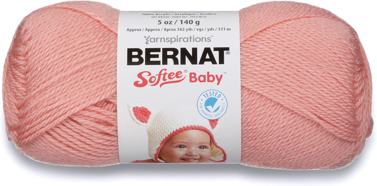 Softee Baby Yarn for Crocheting Soft, Soft Peach, 3-Pack