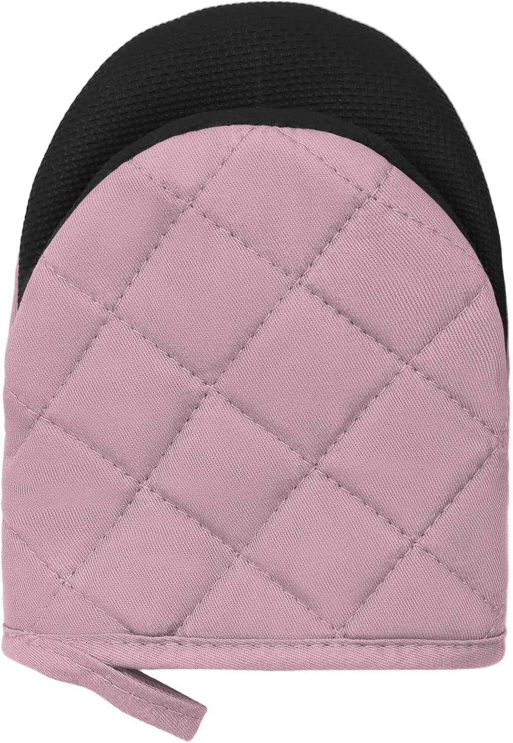 Mini Oven Mitts 2-Pack, 7"x5.5", 500°F Silicone Grip, Light Pink