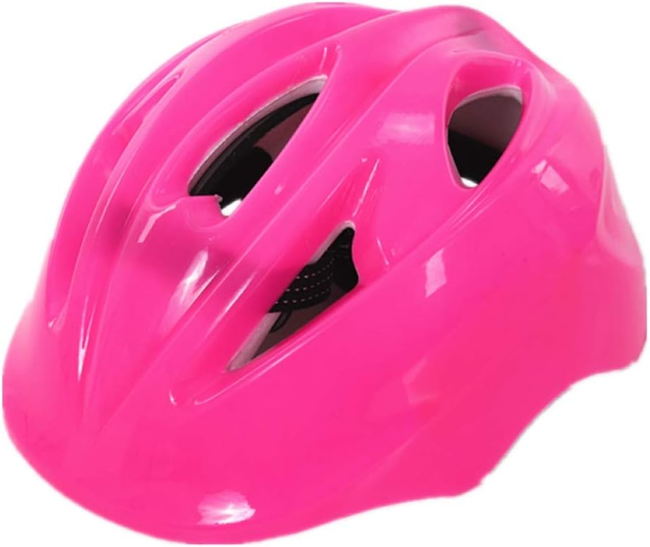 Kids Cycle Helmet for Boys & Girls,7Pcs/Set Roller Skateboard Ski Adjustable PVC Breathable Helmet Arm Sleeve Knee Protector Kit for Skating Pink One Size