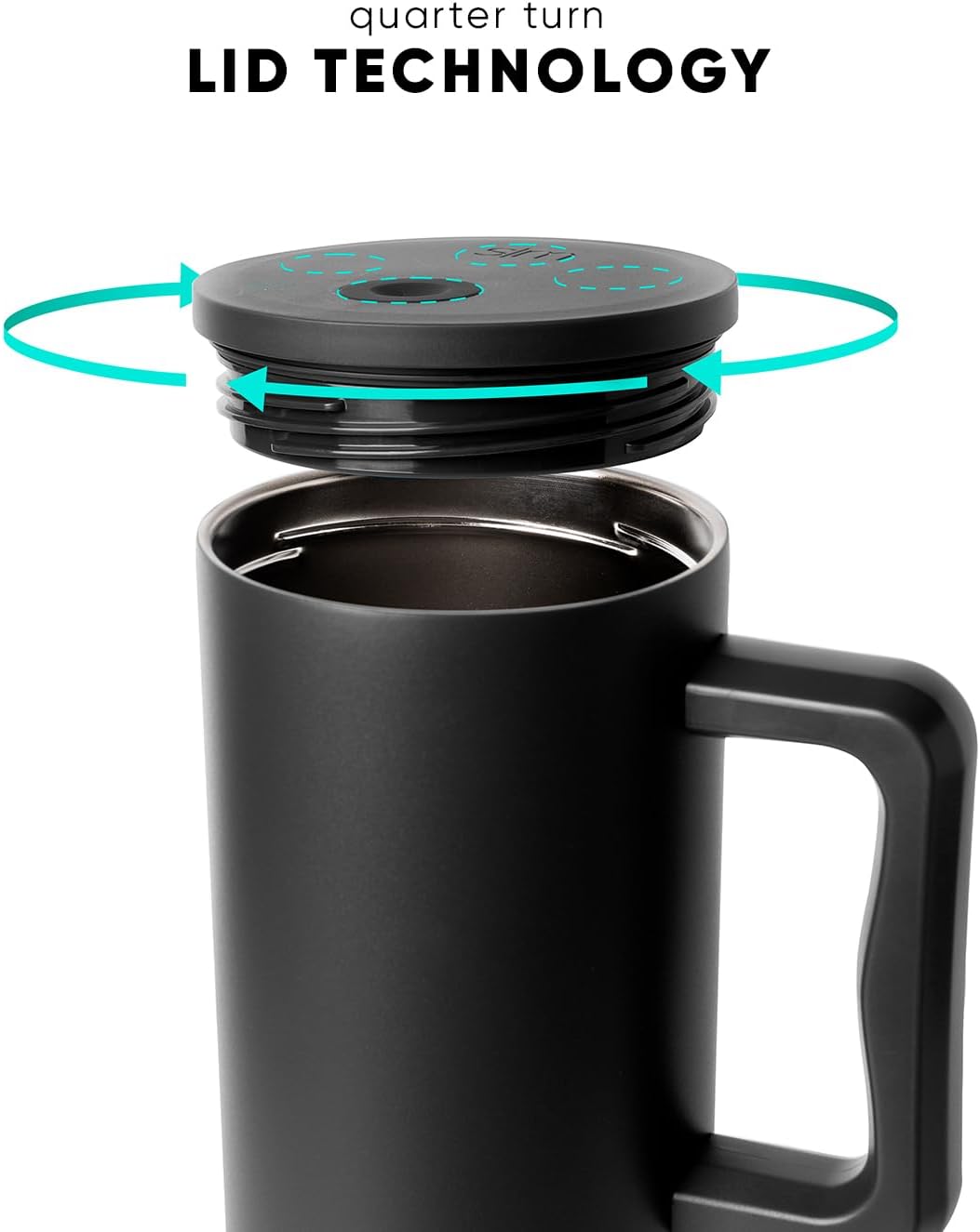40 oz Trek Tumbler with Handle and Straw Lid | Cup Holder Friendly Insulated Stainless Steel Travel Mug | Blush