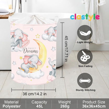 Kid Storage Basket Sleeping Animal Foldable Laundry Hamper, 45L