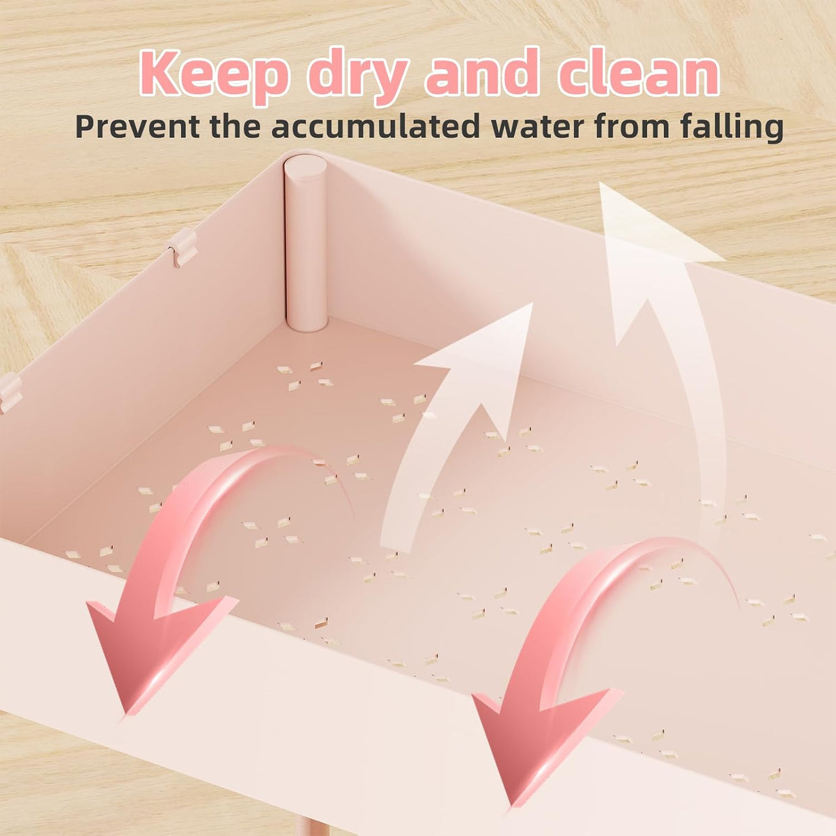 Under Sink Organizer 2 Pack, with Sliding Drawer, Pink