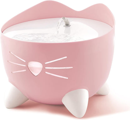 PIXI Cat Drinking Fountain, Running Water Fountain, Pink