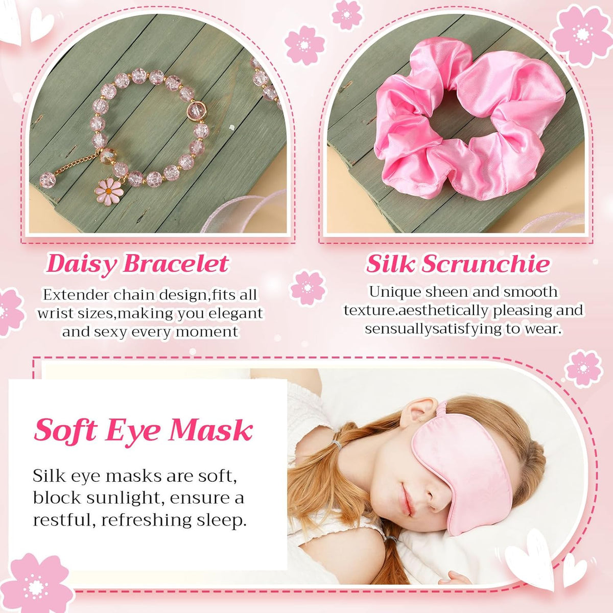 6 Sets Teens Girl Party Favors Bulk Women, Cherry Blossoms, Pink