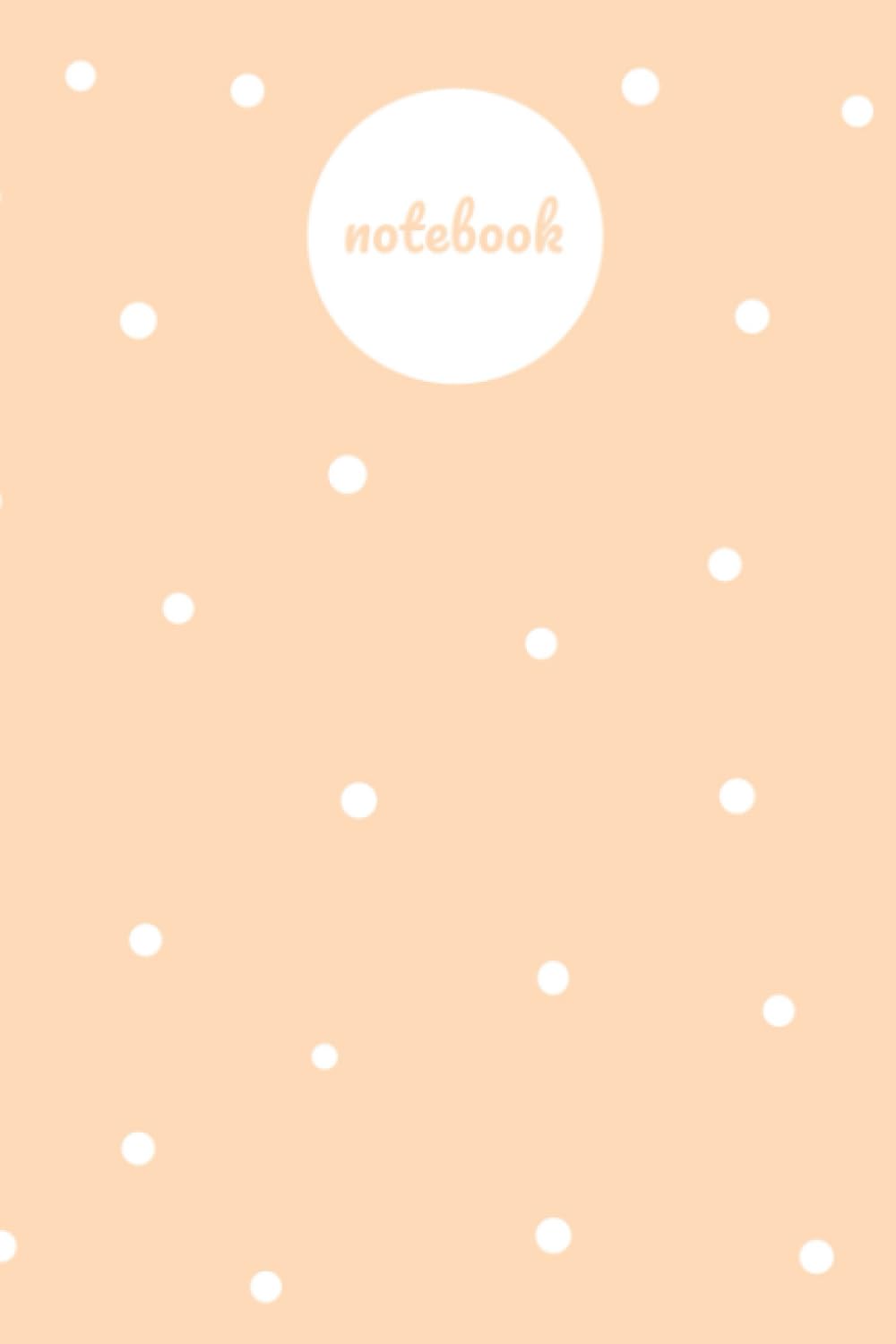 Notebook: Cute Peach and White Polka Dot Composition Notebook, Special Gift for Women and Girls - 120 Lined Pages - 6 x 9 inches