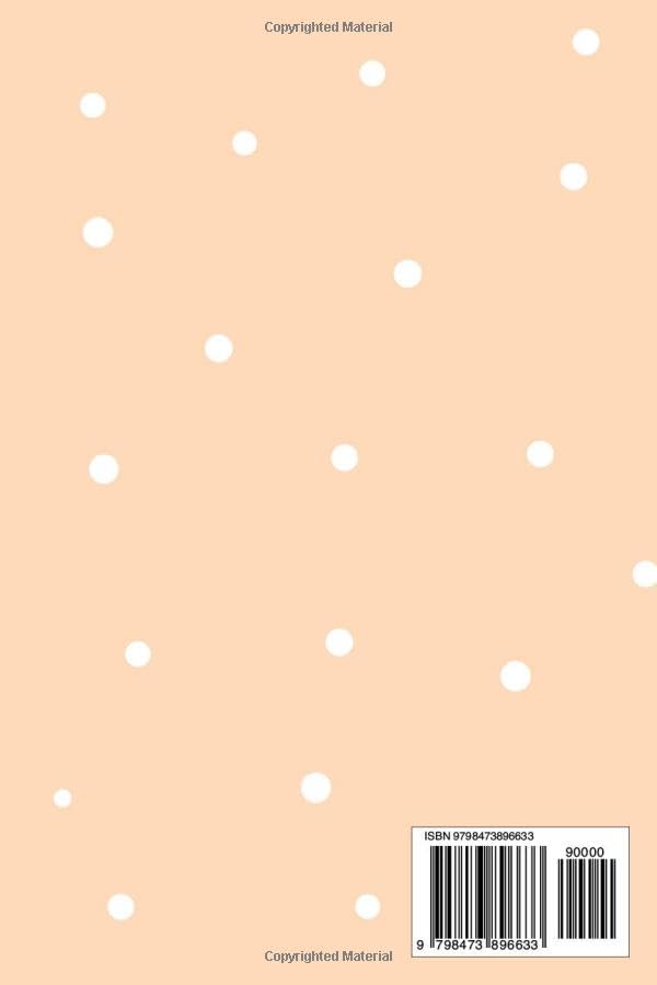 Notebook: Cute Peach and White Polka Dot Composition Notebook, Special Gift for Women and Girls - 120 Lined Pages - 6 x 9 inches