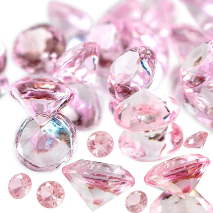 720 Pcs 10/20mm Pink Acrylic Diamonds Vase Fillers Wedding Gems