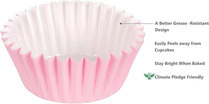Heavy Duty Pink Cupcake Liners Standard Muffin Baking Cups 150pcs