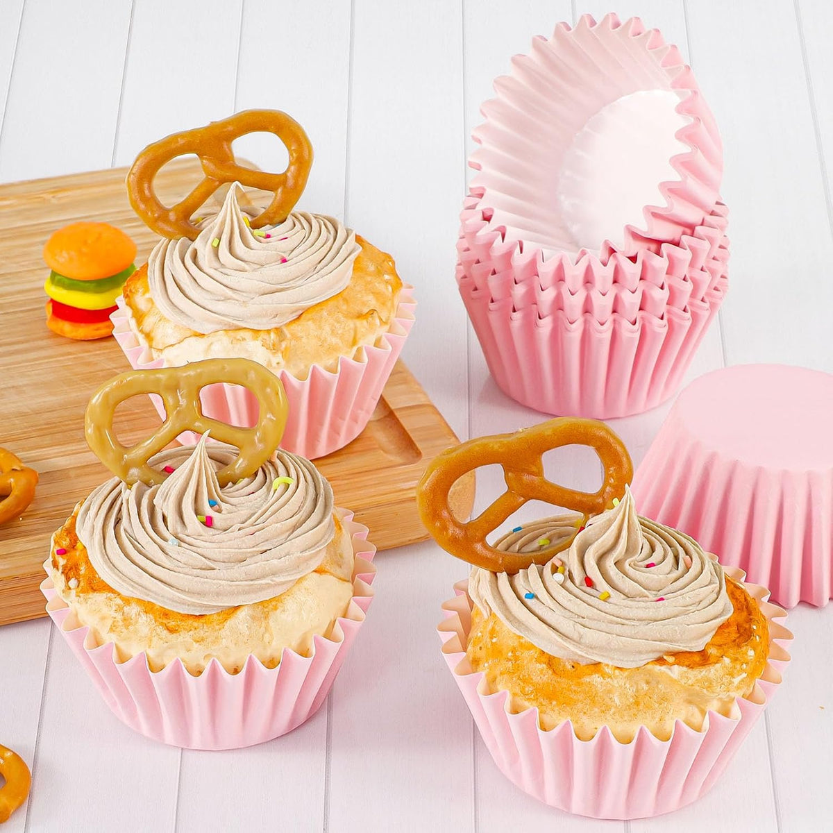 Heavy Duty Pink Cupcake Liners Standard Muffin Baking Cups 150pcs