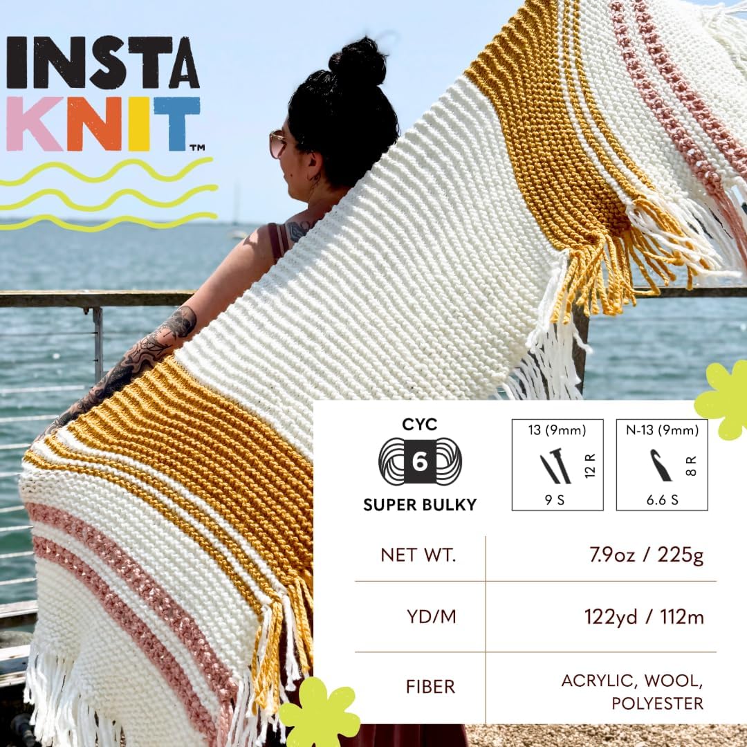 InstaKnit Beginner Yarn for Knitting, Me and The Giant Peach, 1 Pack
