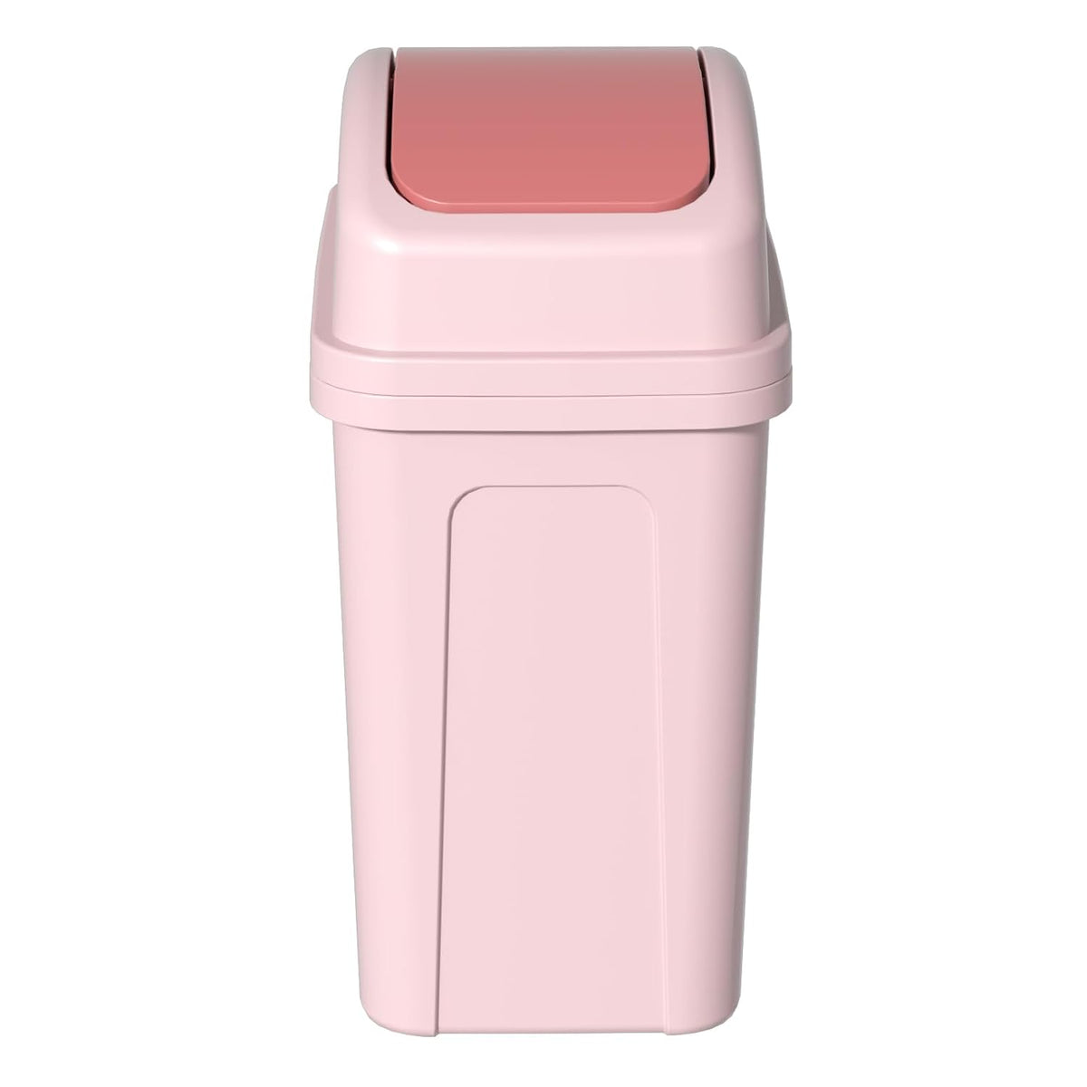 Small Trash Can with Swing-Top Lid, 1.8 Gallon Waster Bin, Pink