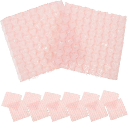50pcs Pink Heart-shaped Air Bubble Shipping Bags with Bubble Cushioning Wrap and Shockproof Plastic Material for Fragile Items and Parcels, for Shipping Material and Storage