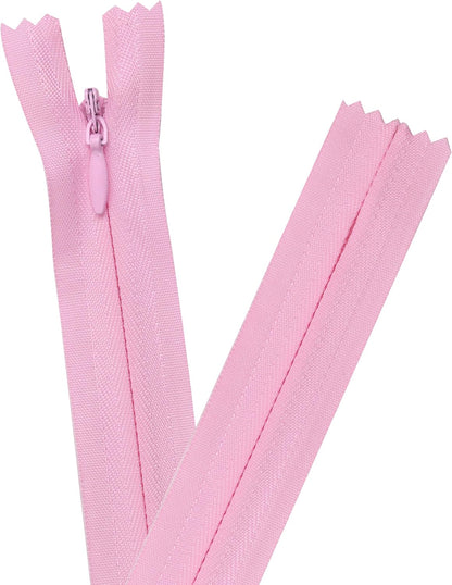 20pcs Pink Nylon Invisible Zippers Tailor Sewing Tools Garment Accessories 10 inch Invisible Zippers