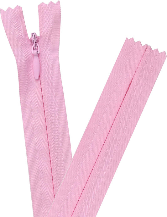 20pcs Pink Nylon Invisible Zippers Tailor Sewing Tools Garment Accessories 10 inch Invisible Zippers