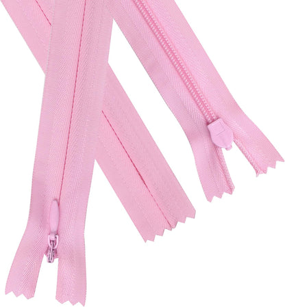 20pcs Pink Nylon Invisible Zippers Tailor Sewing Tools Garment Accessories 10 inch Invisible Zippers