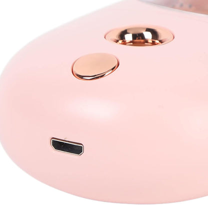 Face Steamer, 35ml Facial Steamer Cute Animal Portable Face Steamer Face Humidifier USB Rechargeable Mist Sprayer for Skin Care (Pink)