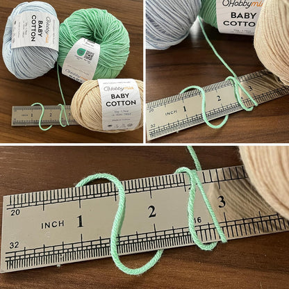 Baby Cotton Yarn – Sport Weight - 50g/180yds (Apricot, 1 Ball)