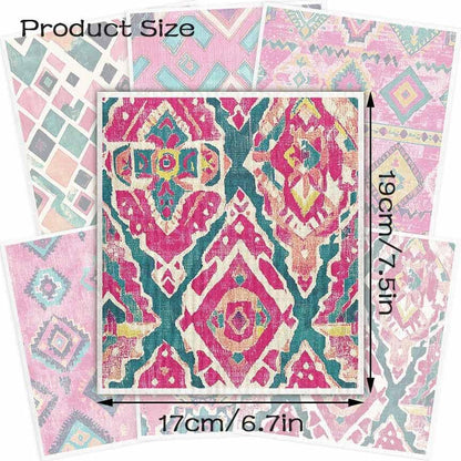 Swedish Dishcloths for Kitchen – 6 Pack Cellulose Reusable Cleaning Paper Towels – Soft, Quick-Drying, Washable Dish Rags for Kitchen, Counters & More (Pink Stripe)