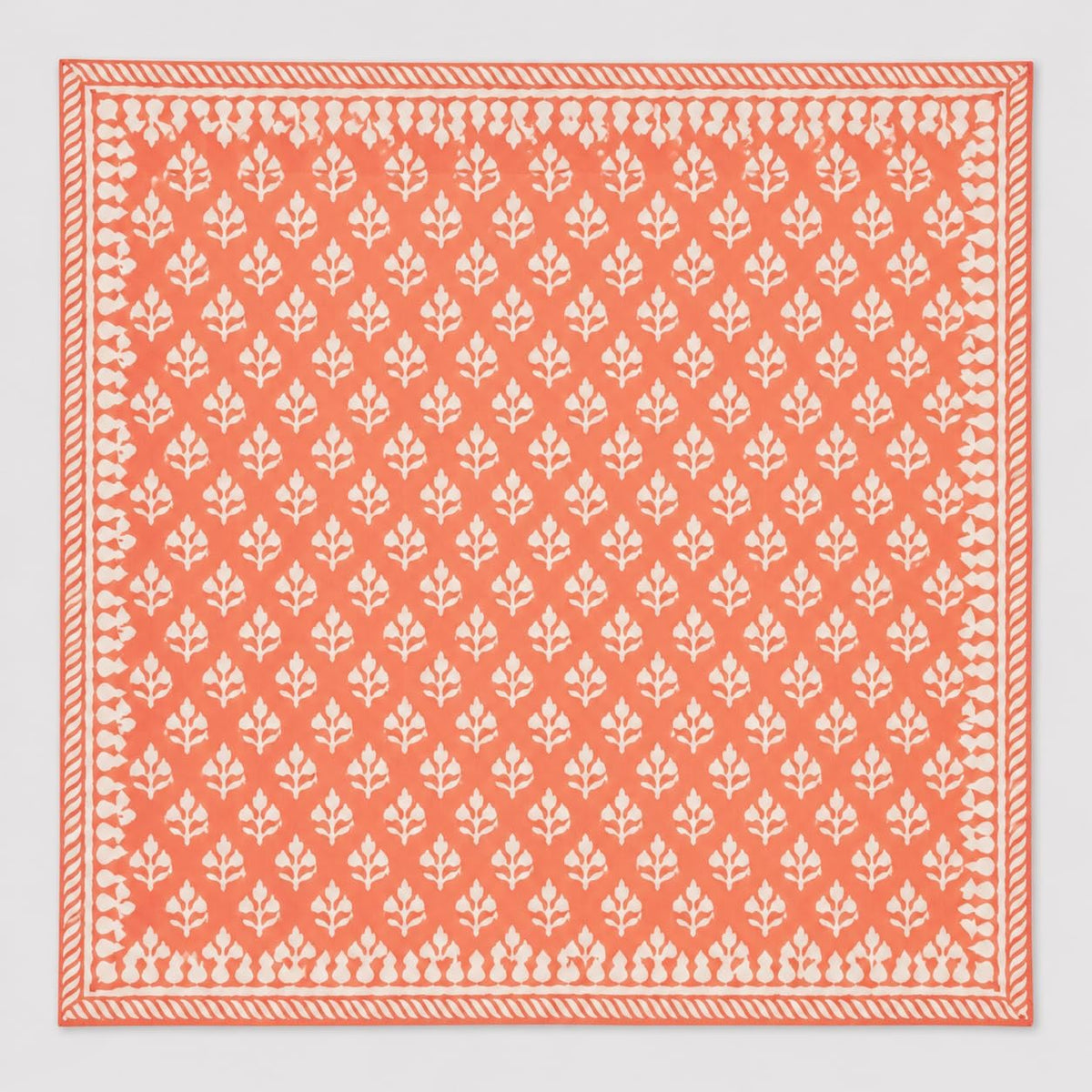 Handblock Print Cotton Cloth Fall Dinner Napkins (Set of 6), Washable, Reusable Napkins, 18" x 18"