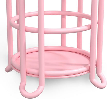 Pink Toilet Paper Holder Stand Tissue Holder for Bathroom Floor Standing Toilet Roll Dispenser Storage 4 Reserve Mega Rolls, Phone, Wipes