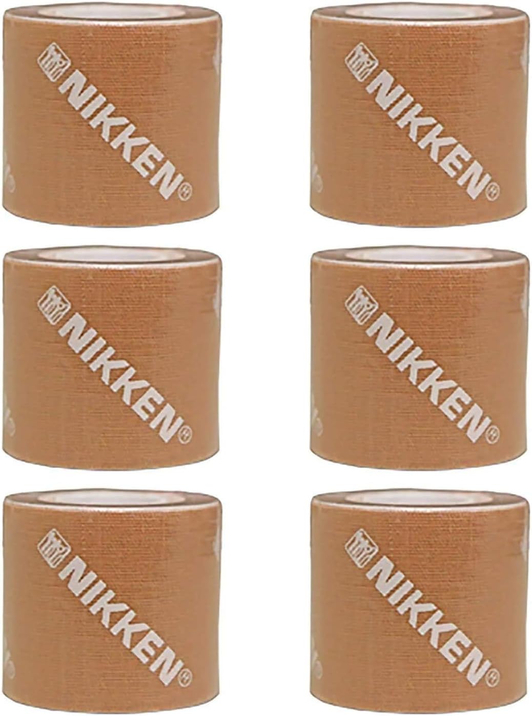 Athletic Kinesiology Tape for Nikken KenkoTherm DUK 19154, Peach, 6 Pack