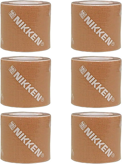 Athletic Kinesiology Tape for Nikken KenkoTherm DUK 19154, Peach, 6 Pack