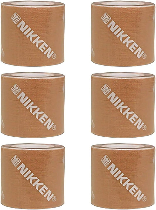 Athletic Kinesiology Tape for Nikken KenkoTherm DUK 19154, Peach, 6 Pack