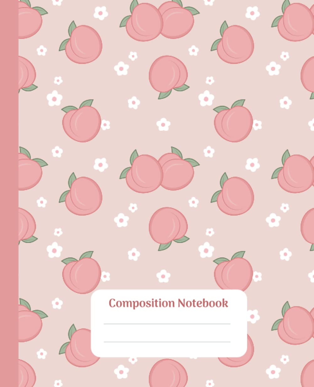 Pastel Peach Composition Notebook College Ruled: Kawaii Pink Notebook, Cute Peach Gifts for Adults, Teens, and Kids