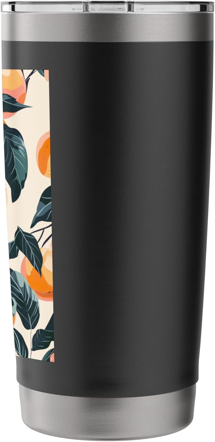 Minimalist Fruit Pattern Art Peach Stainless Steel Insulated Tumbler