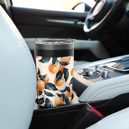 Minimalist Fruit Pattern Art Peach Stainless Steel Insulated Tumbler