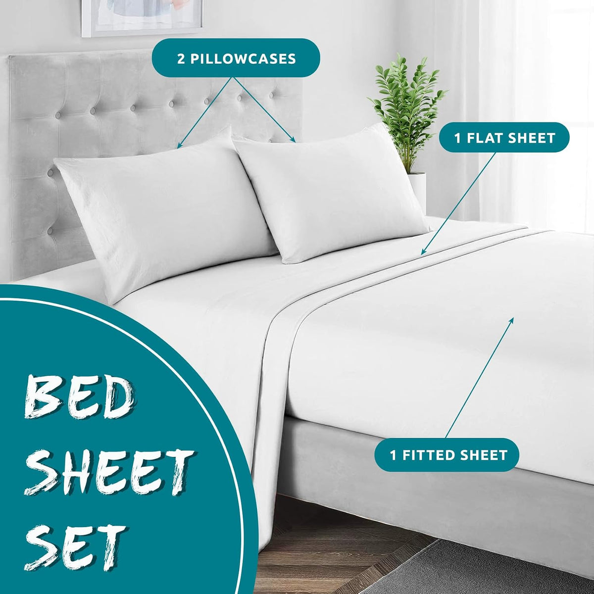 Striped Sheets - Full Sheet Set - Pink and White Stripe Bed Sheet, Soft Microfiber & Deep Pocket & Long Lasting Patterned Bedding Sheets & Pillowcases - Striped Gifts & Decor