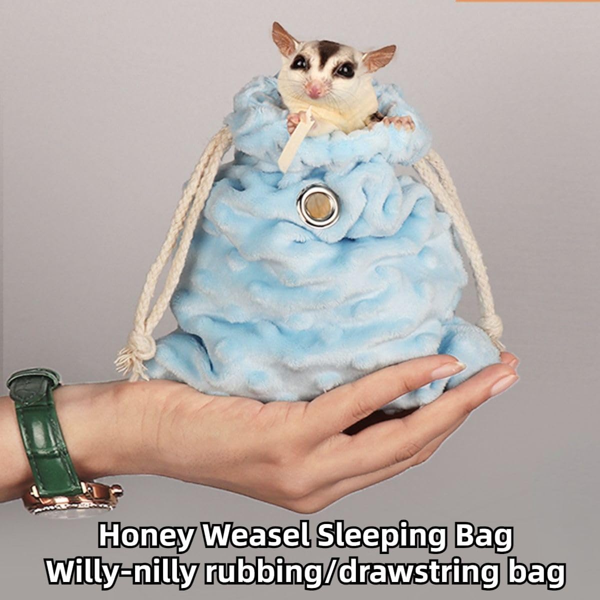Sugar Glider Bonding Pouch - Soft Sleeping Pouch with Breathable Vent & Drawstring Portable Travel Bag Small Animal Carrier for Sugar Glider Squirrel Hamster Rats Hedgehog Bird Parrot (Pink)