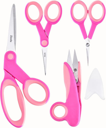 Premium Sewing Scissors Bundle: Heavy Duty Fabric, Detail Embroidery & Small Selvedge Scissors, Thread Snips for Tailoring, Dressmaking, Quilting & Arts&Crafts