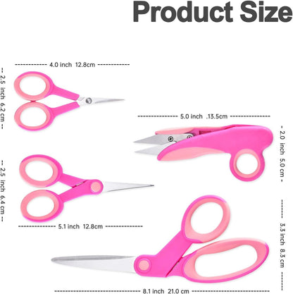 Premium Sewing Scissors Bundle: Heavy Duty Fabric, Detail Embroidery & Small Selvedge Scissors, Thread Snips for Tailoring, Dressmaking, Quilting & Arts&Crafts