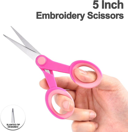 Premium Sewing Scissors Bundle: Heavy Duty Fabric, Detail Embroidery & Small Selvedge Scissors, Thread Snips for Tailoring, Dressmaking, Quilting & Arts&Crafts