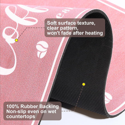 Fashion Coffee Mat, Dish Drying Mat 12" x 20" Pink