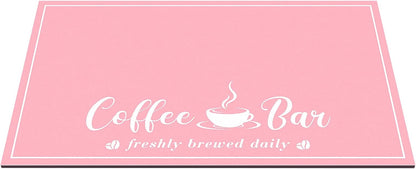 Fashion Coffee Mat, Dish Drying Mat 12" x 20" Pink