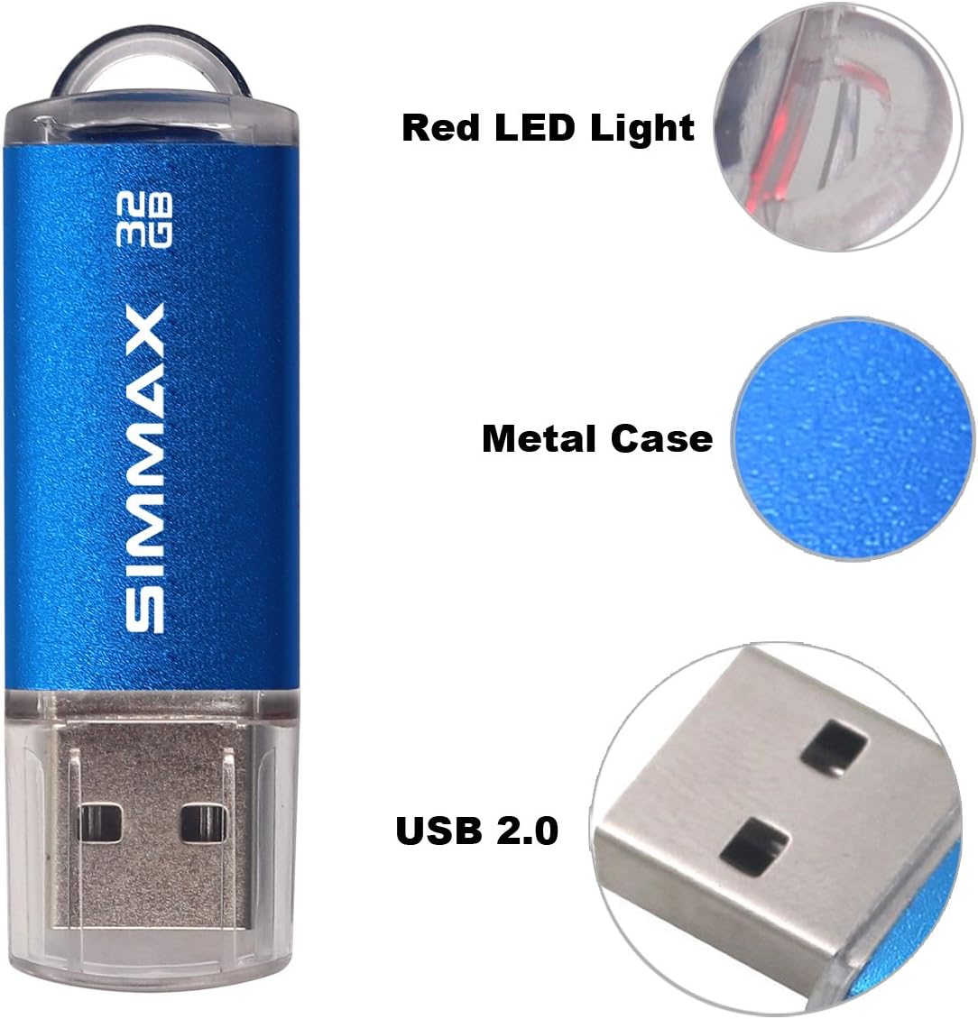 Memory Stick 32GB 3 Pack 32GB USB 2.0 Flash Drives Thumb Drive Pen Drive (32GB Pink Blue Green)