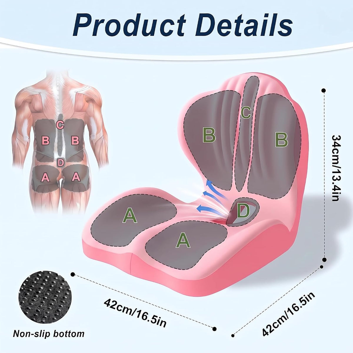 Ergonomic Lumbar & Seat Support Cushion