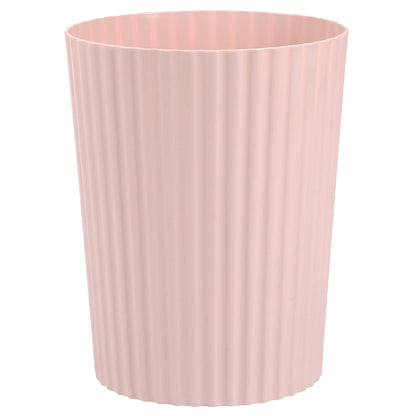 Small Trash Can Plastic Wastebasket Round Garbage Container Bin for Bathroom, Kitchen, Bedroom, Home Office, College Dorm, Pink