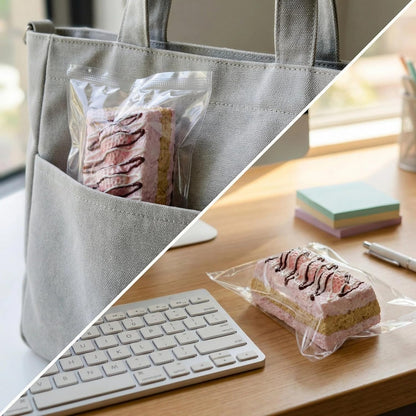 Handmade Taba Squishy Toast, Strawberry Cake Food-Grade Silicone Squishy Toy ,Soft Poachable Cake Squeeze Toy in Vacuum Bag, Cute Desktop Decompression Gift for Adults (Pink)