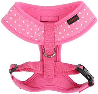 Dotty Dog Harness Over-The-Head No Pull No Choke Walking Training Adjustable for Small & Medium Dog, Medium, Pink