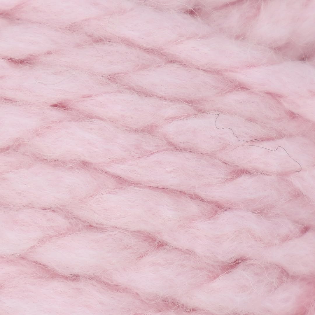 Cozy Thick & Quick Yarn, 20% Wool 80% Acrylic, Bulky #6, Baby Pink