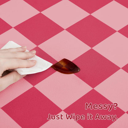 Checkered Dog Feeding Mat, Absorbent Mats for Dog Food and Water Bowl, Dispenser, Aesthetic Hot Pink Cute Checkerboard Pet Placemat for Dogs, Cats, Puppy Accessories (Coral, 12 x 19)