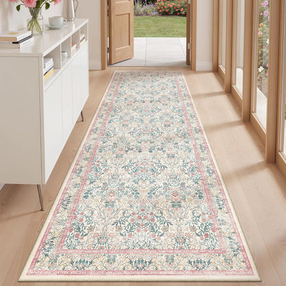 2x6 Runner Rug, Pink Rug Washable Kitchen Rugs for Bedroom, Pink