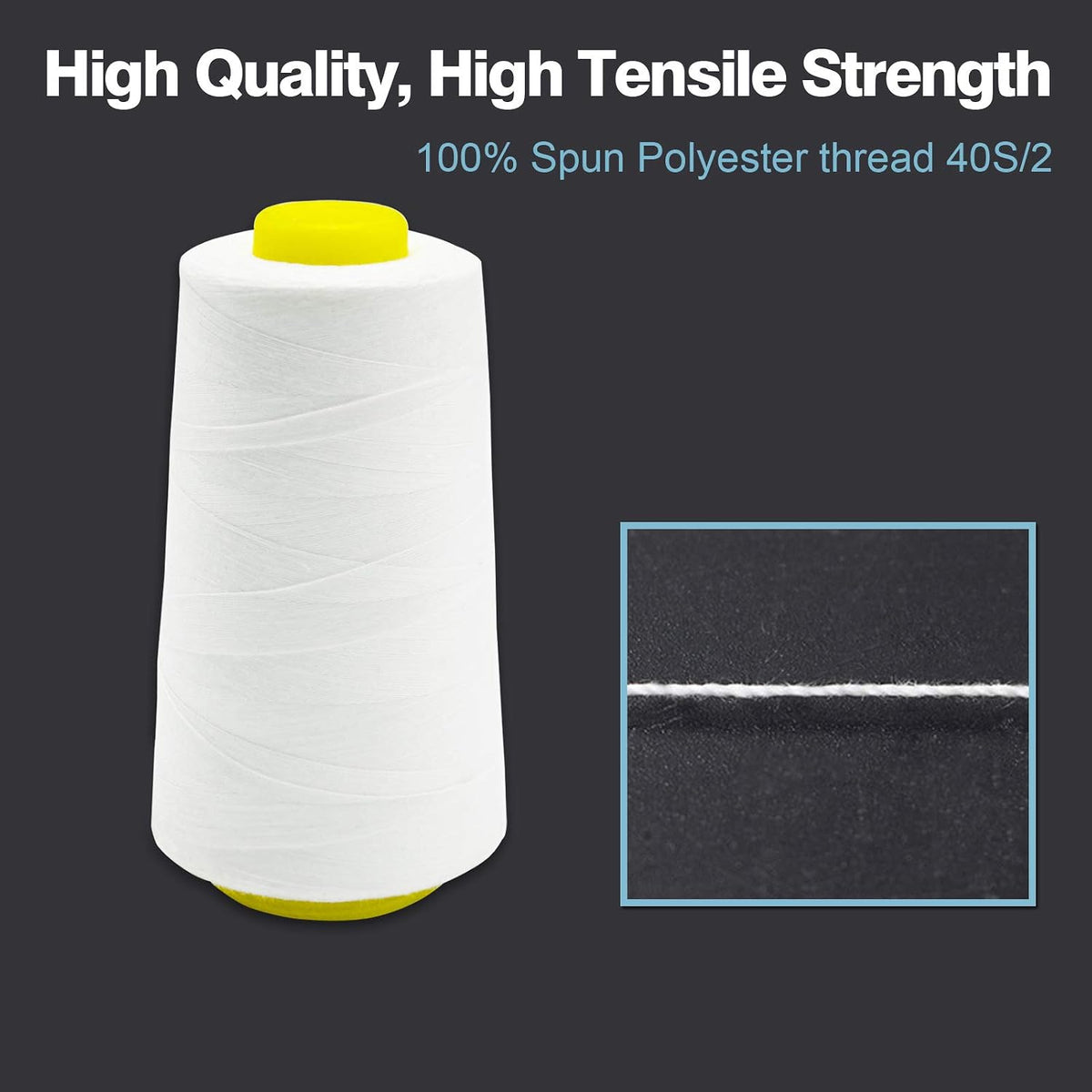 Pink Serger Thread, All-Purpose Thread for Sewing, Polyester, 4 Cones of 3000 Yards Each Spool for Sewing Machine