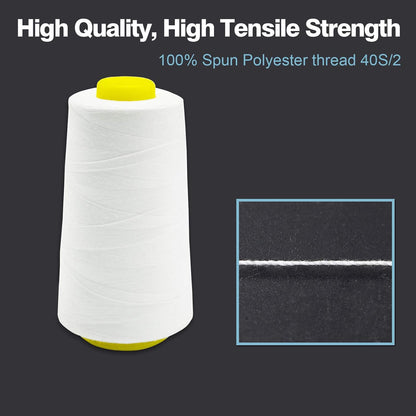 Pink Serger Thread, All-Purpose Thread for Sewing, Polyester, 4 Cones of 3000 Yards Each Spool for Sewing Machine