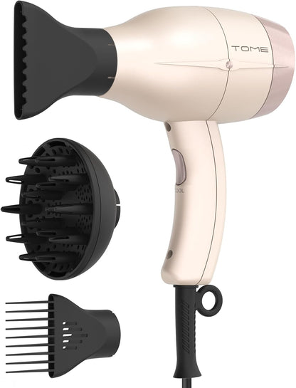 Hair Dryer 1875W Diffuser Set, Ionic, 3 Attachments, 125V Home